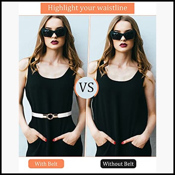 6 Piece Elastic Waist Belts for Dresses Skirts Sweaters main image 5